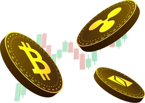 Gold cryptocurrency coins